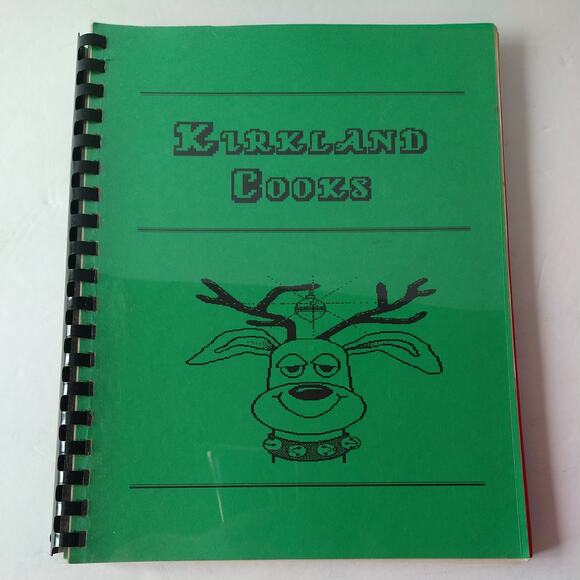 Vtg 1980s Comb Spiral Bound Community‎ Cookbook KIRKLAND Cooks - Picture 1 of 14